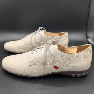 Marc Joseph New York Shoes Womens 11 Pacific Golf Leather Cream Lace Up Preppy